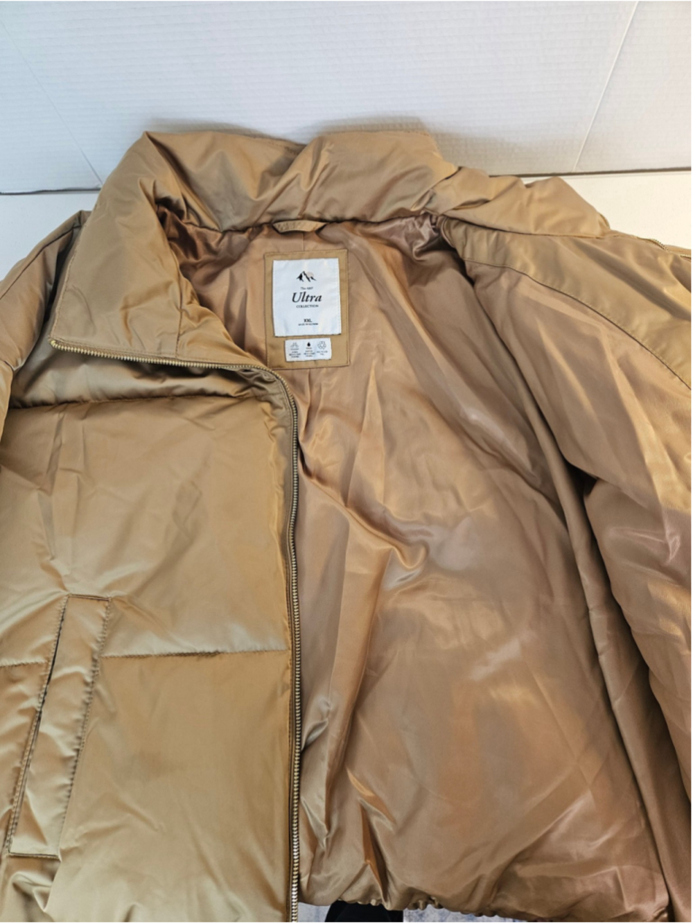 Abercrombie & Fitch Ultra Collection Mini Puffer Jacket Satin Brown Size XXL - Picture 9 of 15